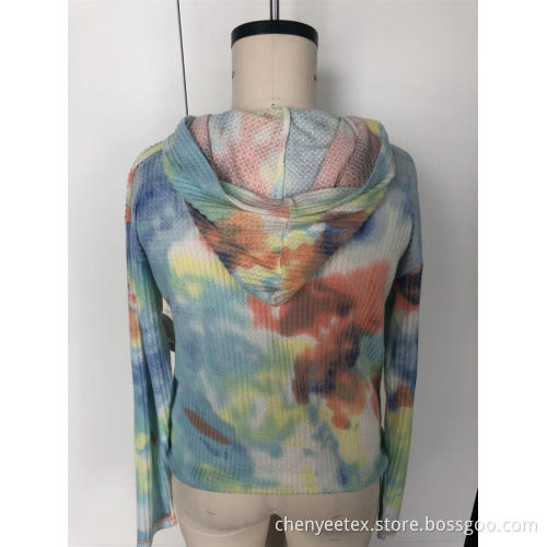 Tie-Dye-Kapuzenpullover mit Kapuze
